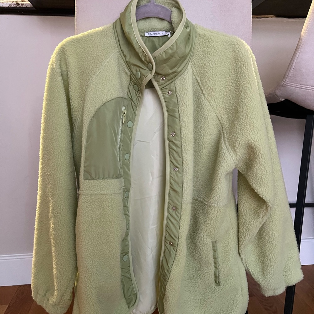 Vici Women's Green Fleece Jacket